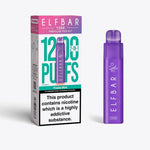 bulk wholesale 2 in 1 Elfbar 1200 Puffs Prefilled Pod Kit Box of 5 - Purple Mint