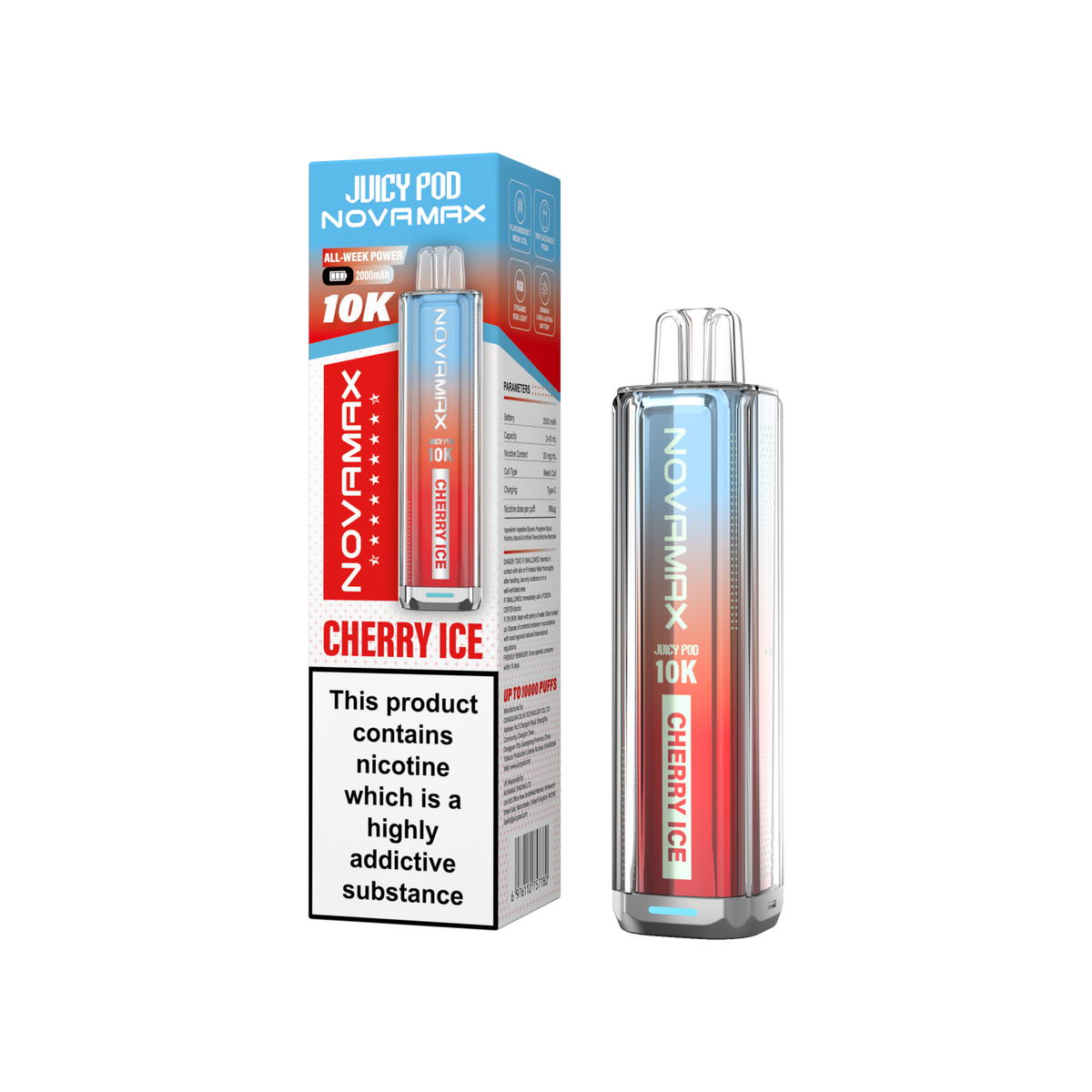 Juicy Pod Novamax 10k Prefilled Vape Kit Box of 5