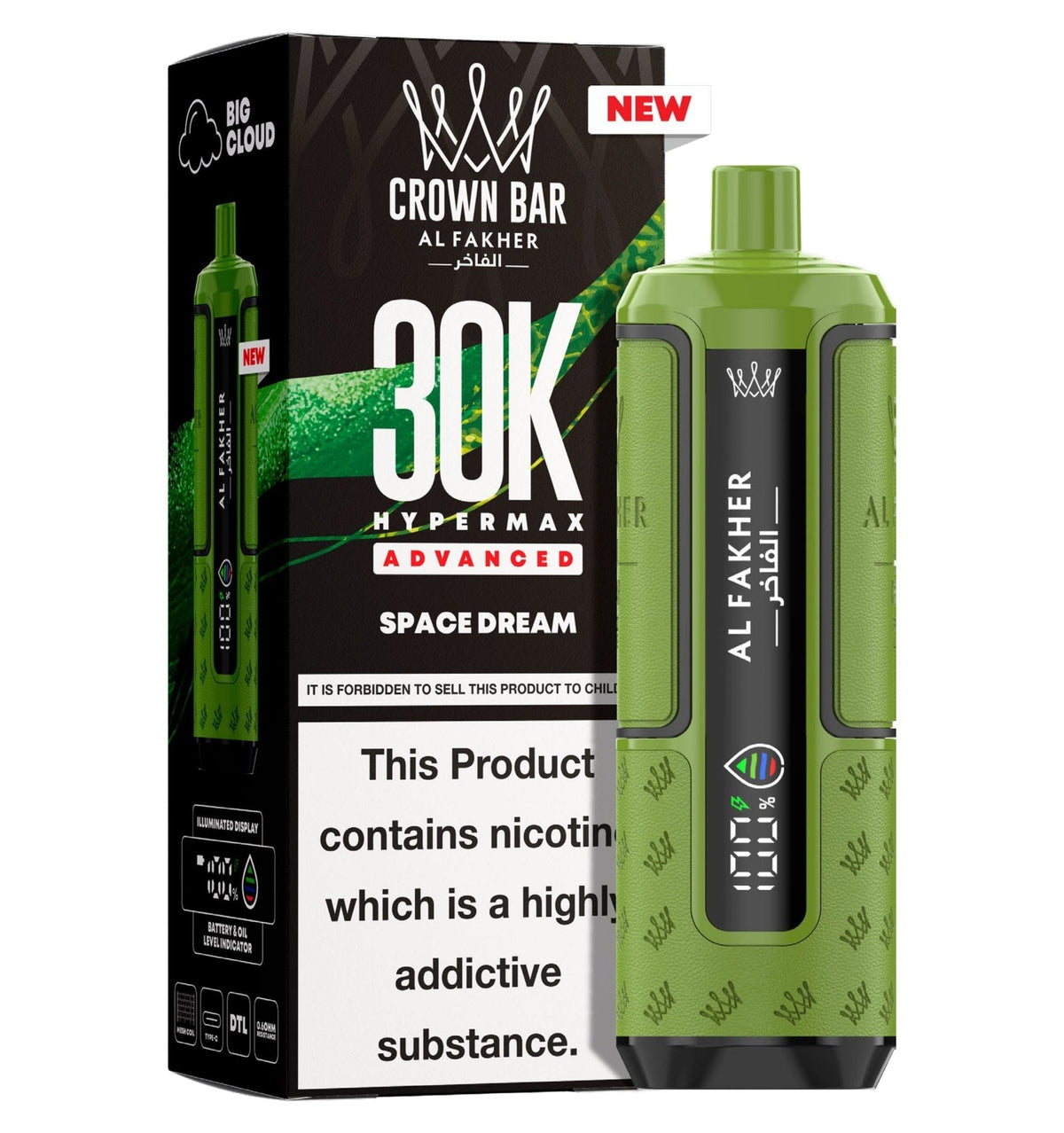 Al Fakher 30K Crown Bar Hypermax Vape Kit Pack 5 - Wholesale Price !