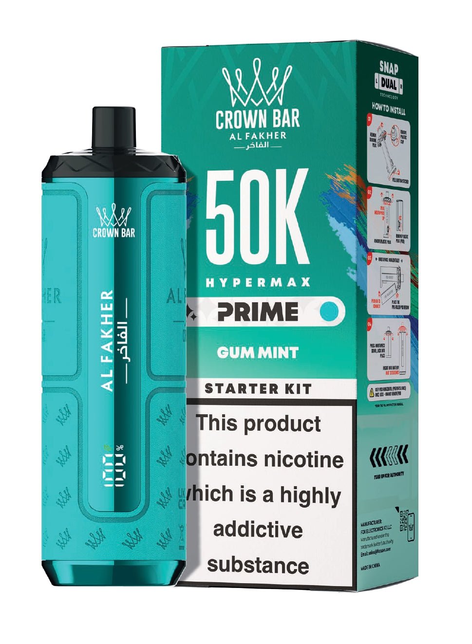 Al Fakher 50k Hypermax Prime Vape Kit Box of 5-option1