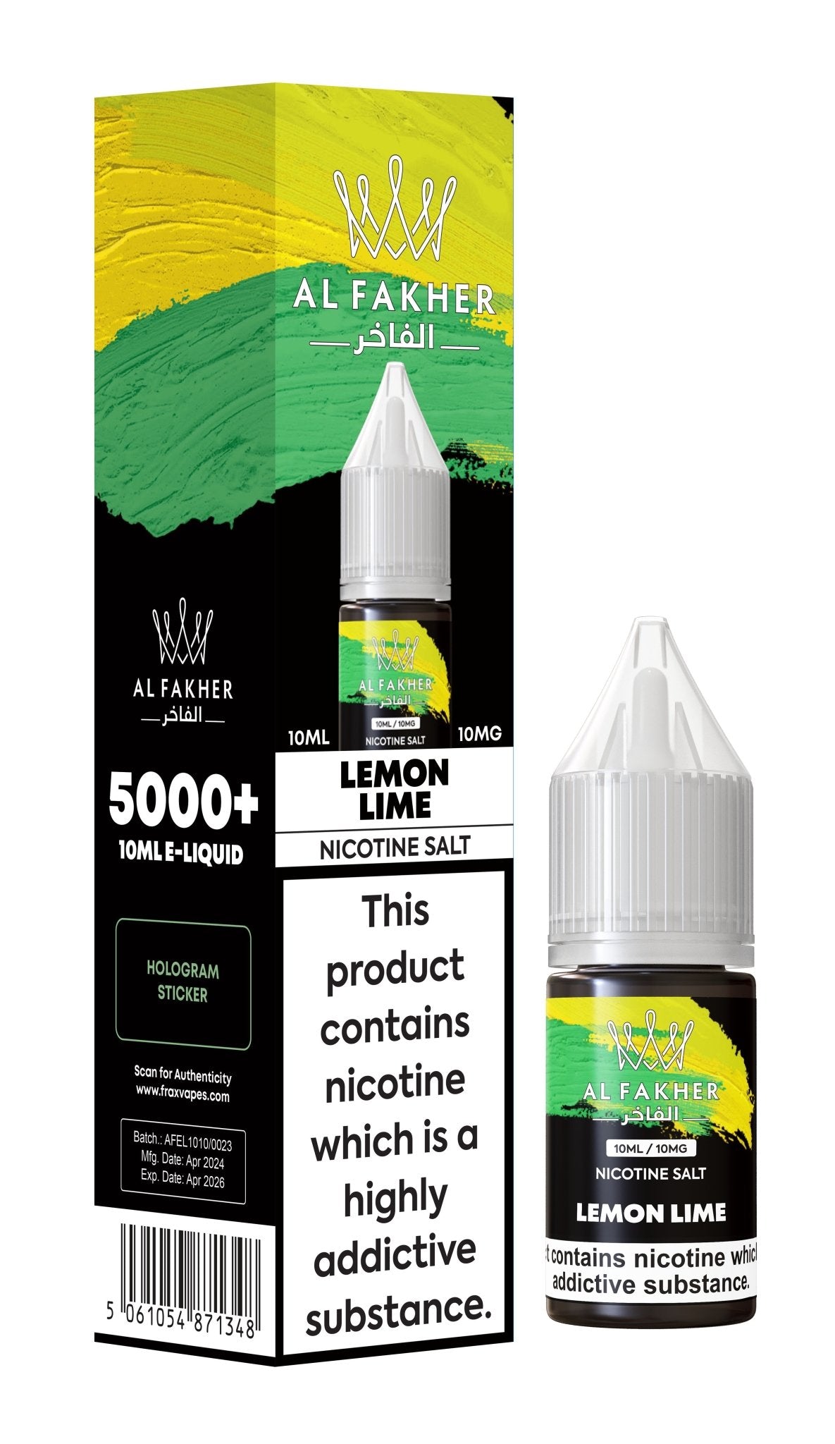bulk wholesale Al Fakher Nic Salt 10ml E - Liquid Box of 10 - Lemon Lime