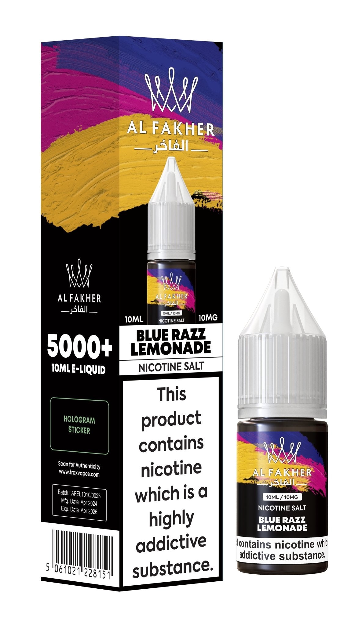 bulk wholesale Al Fakher Nic Salt 10ml E - Liquid Box of 10 - Blue Razz Lemonade