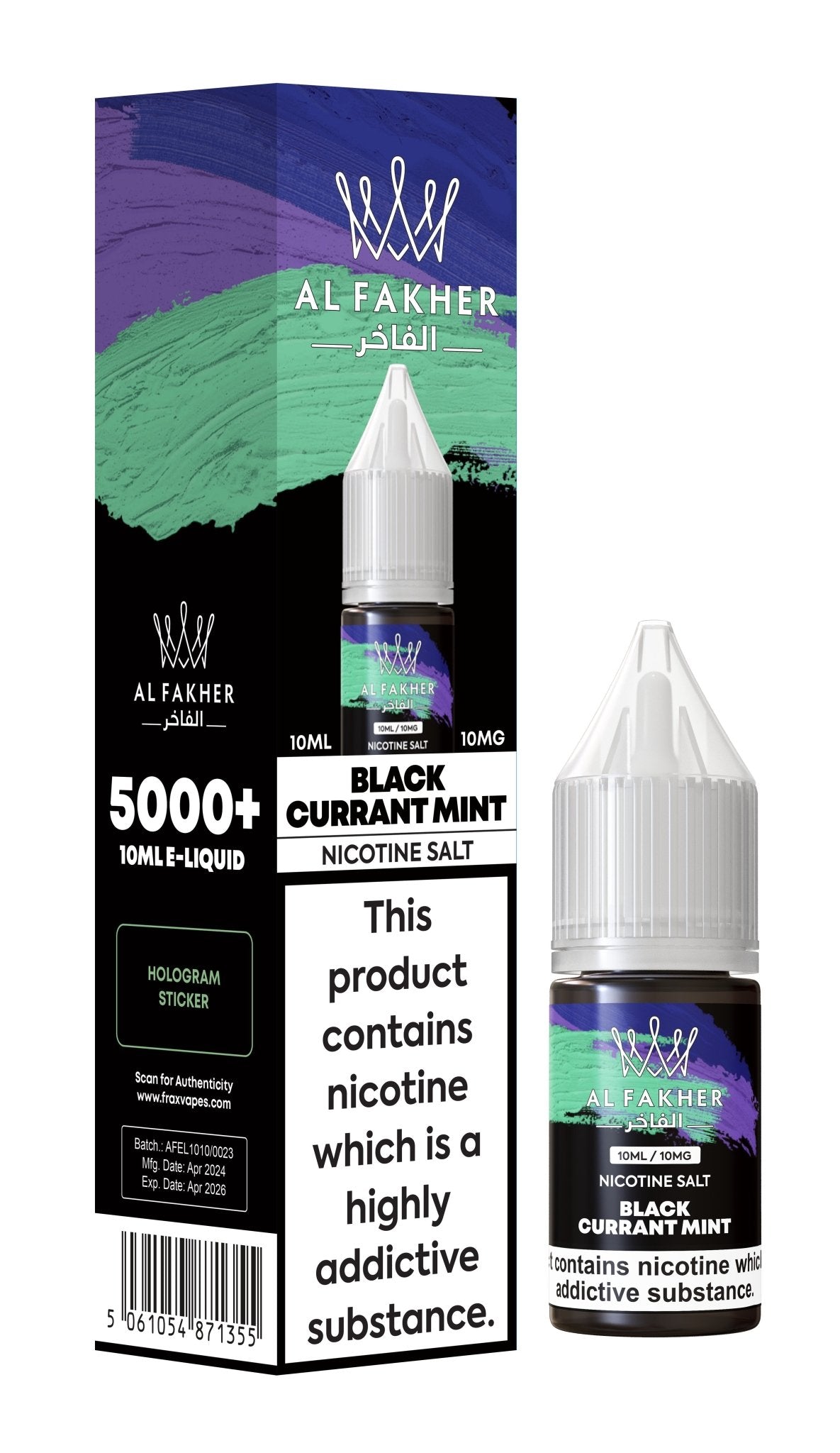 bulk wholesale Al Fakher Nic Salt 10ml E - Liquid Box of 10 - Blackcurrant Mint