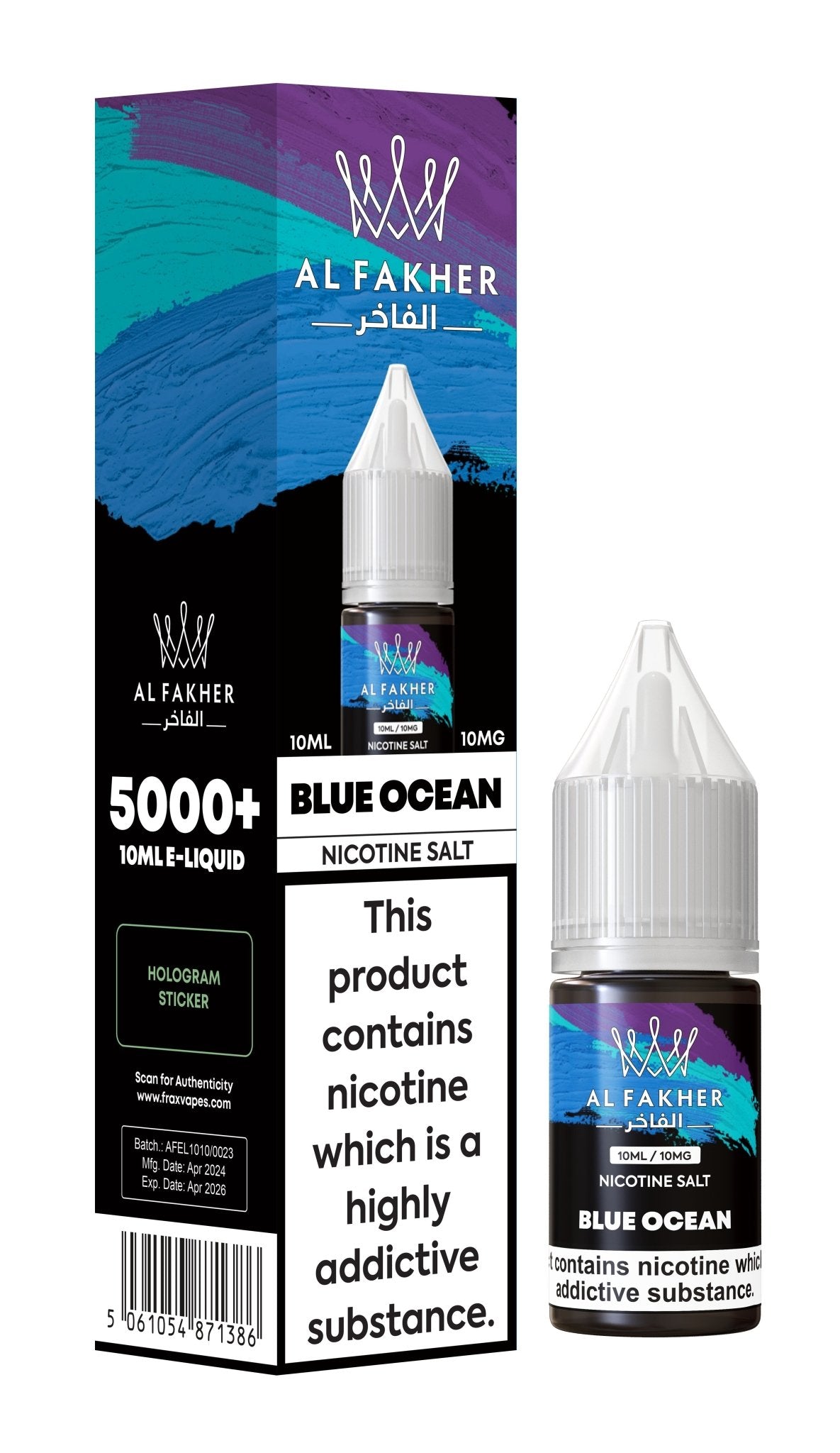 bulk wholesale Al Fakher Nic Salt 10ml E - Liquid Box of 10 - Blue Ocean