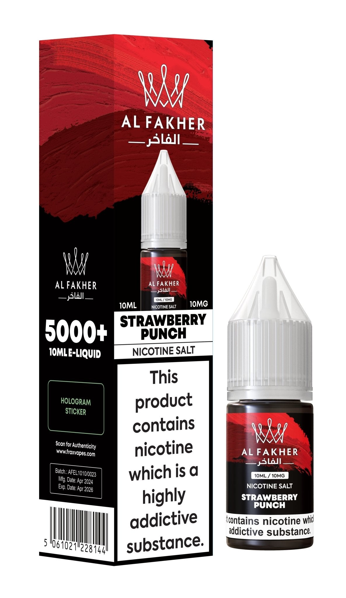 bulk wholesale Al Fakher Nic Salt 10ml E - Liquid Box of 10 - Strawberry Punch