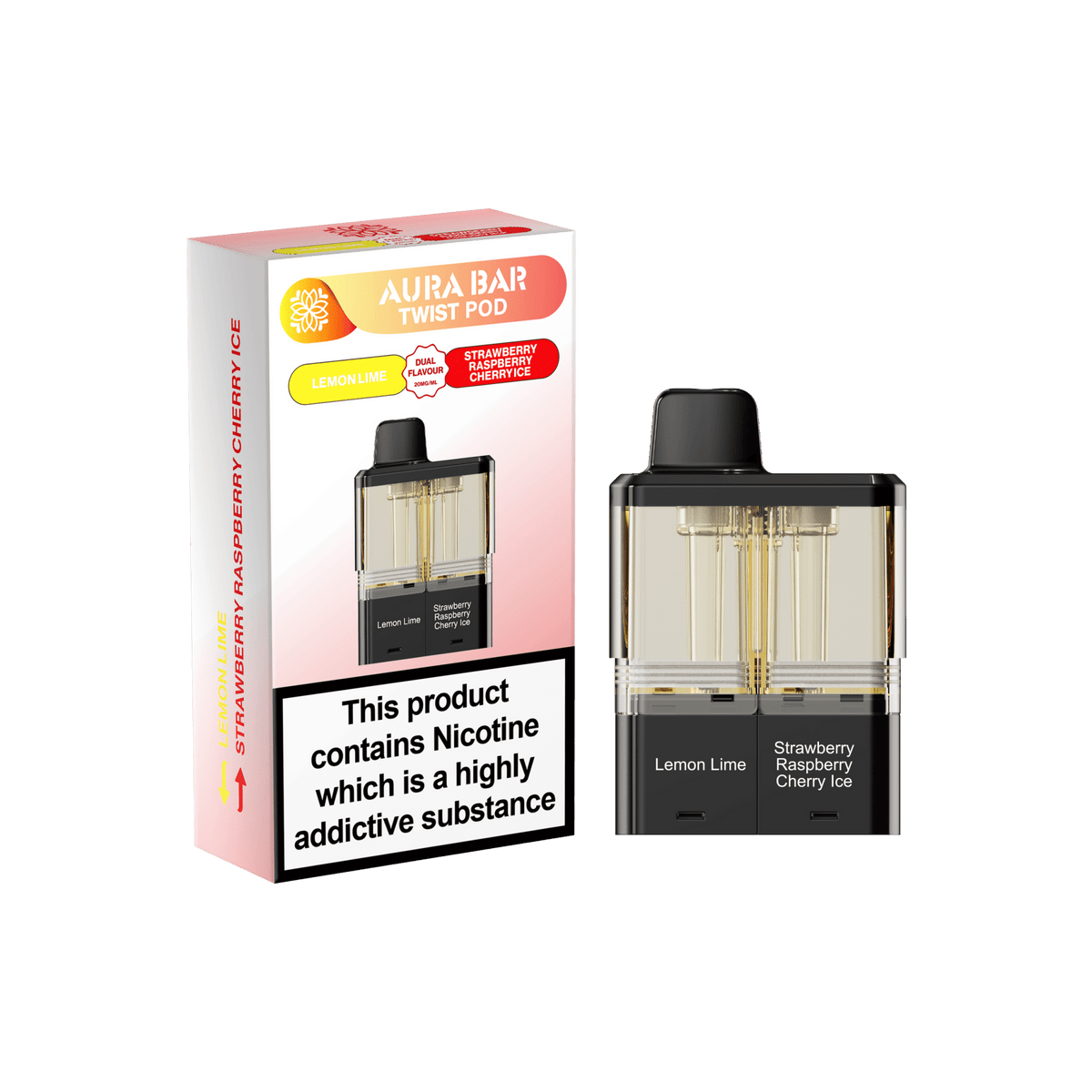 bulk wholesale Aura Bar Twist 40k Replacement Pods - Lemon Lime / Strawberry Raspberry Cherry Ice