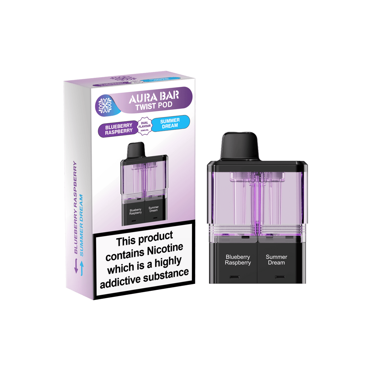 bulk wholesale Aura Bar Twist 40k Replacement Pods - Blueberry Raspberry / Summer Dream