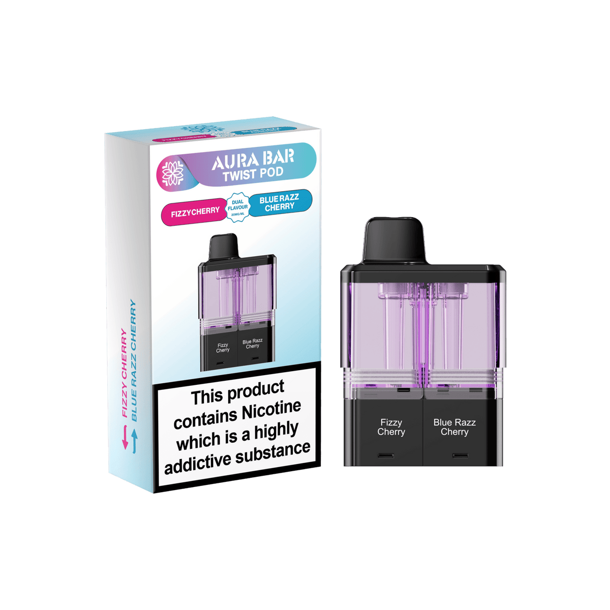 bulk wholesale Aura Bar Twist 40k Replacement Pods - Fizzy Cherry / Blue Razz Cherry