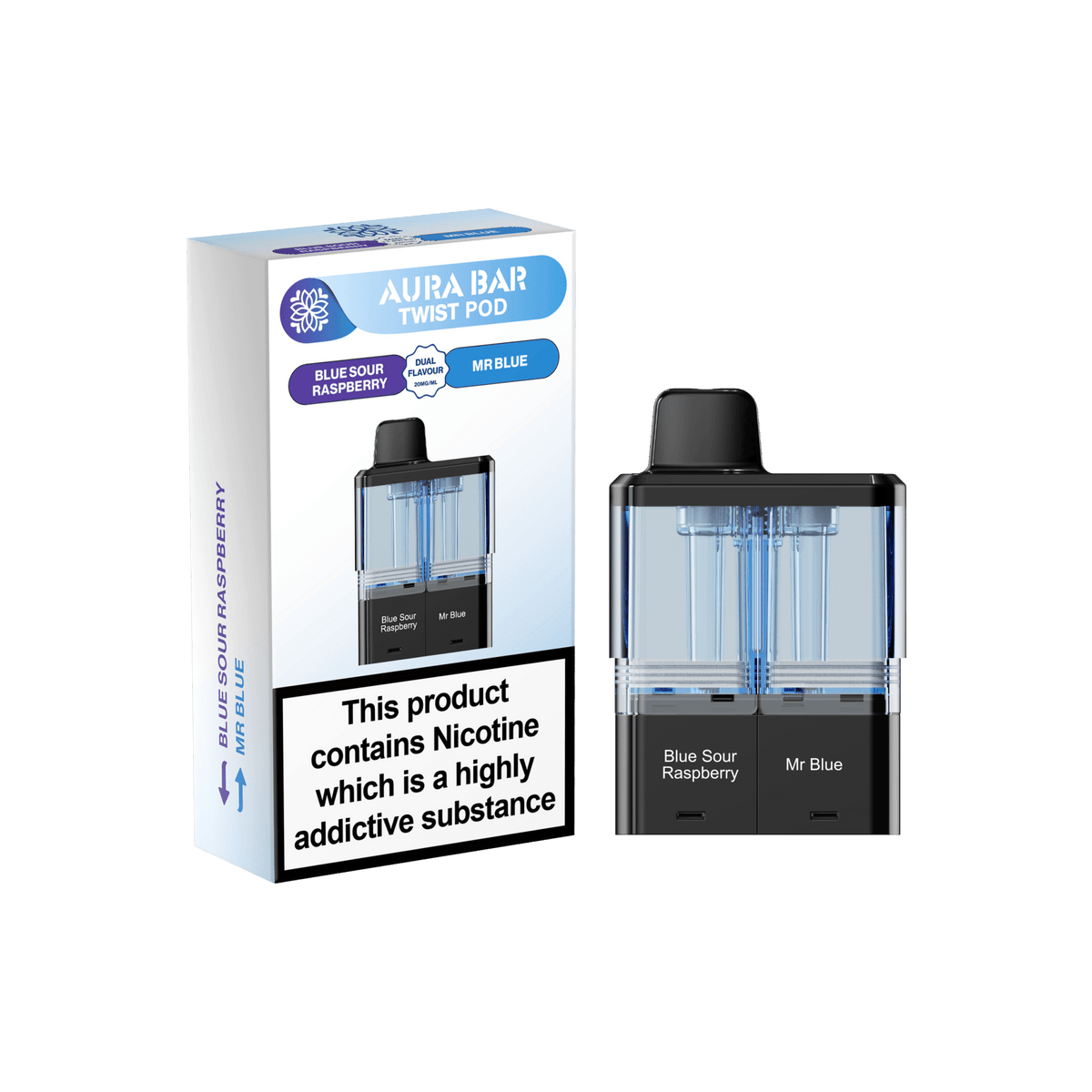 bulk wholesale Aura Bar Twist 40k Replacement Pods - Blue Sour Raspberry / Mr Blue