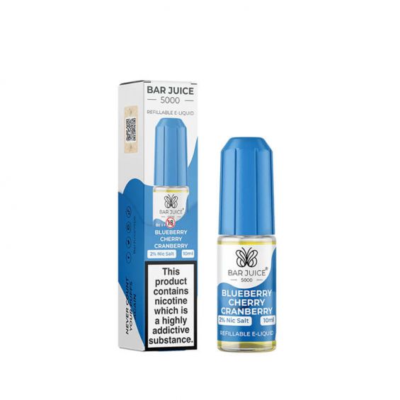 bulk wholesale Bar Juice 5000 Nic Salts Box of 10 - Blueberry Cherry Cranberry