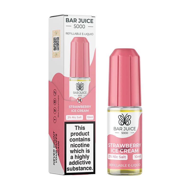 bulk wholesale Bar Juice 5000 Nic Salts Box of 10 - Strawberry Ice Cream