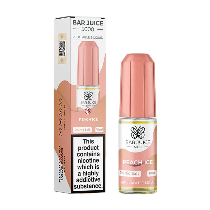 bulk wholesale Bar Juice 5000 Nic Salts Box of 10 - Peach Ice