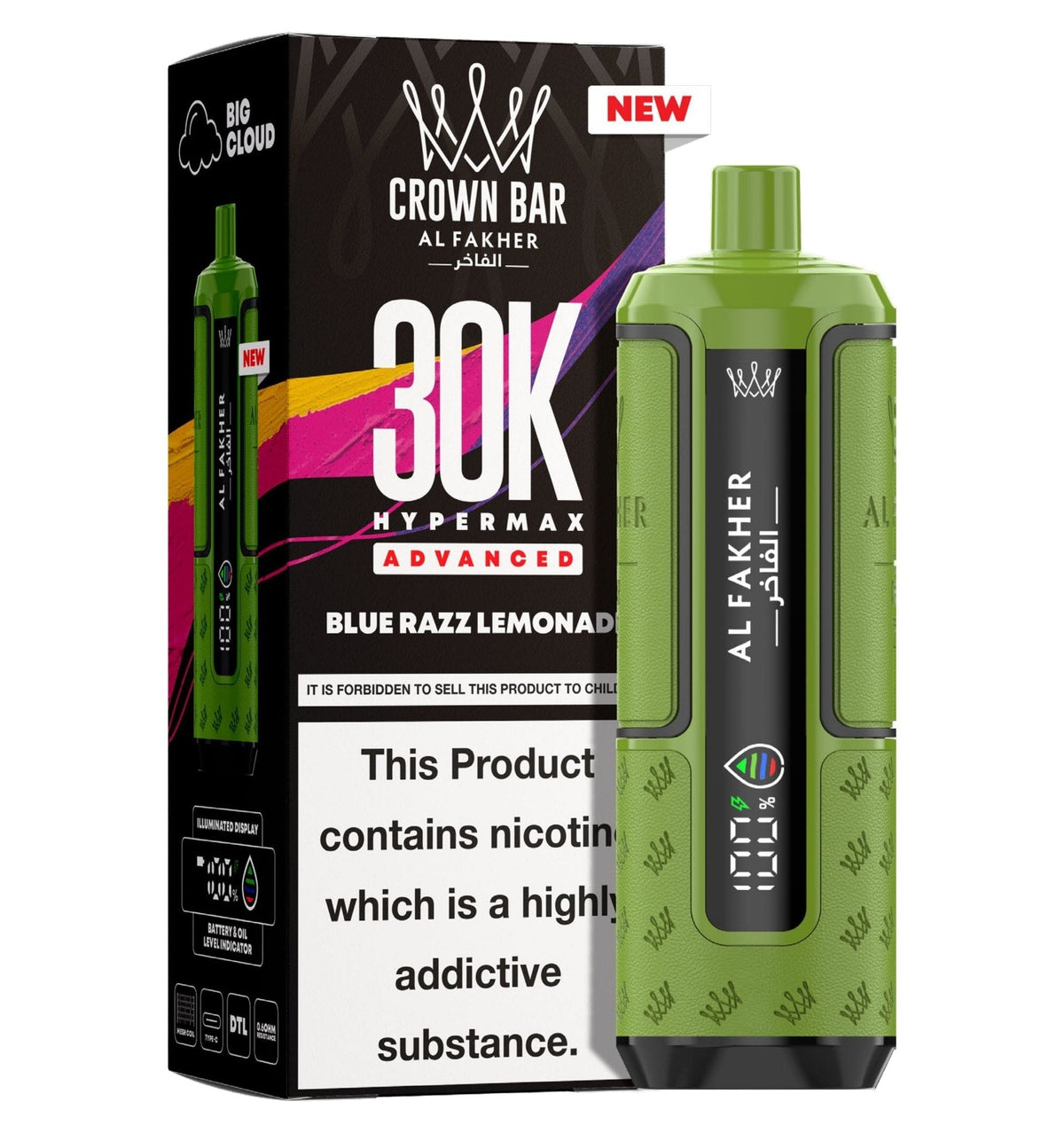 bulk wholesale Al Fakher 30k Hypermax Vape Kit Pack of 5 - Blueberry Lemonade