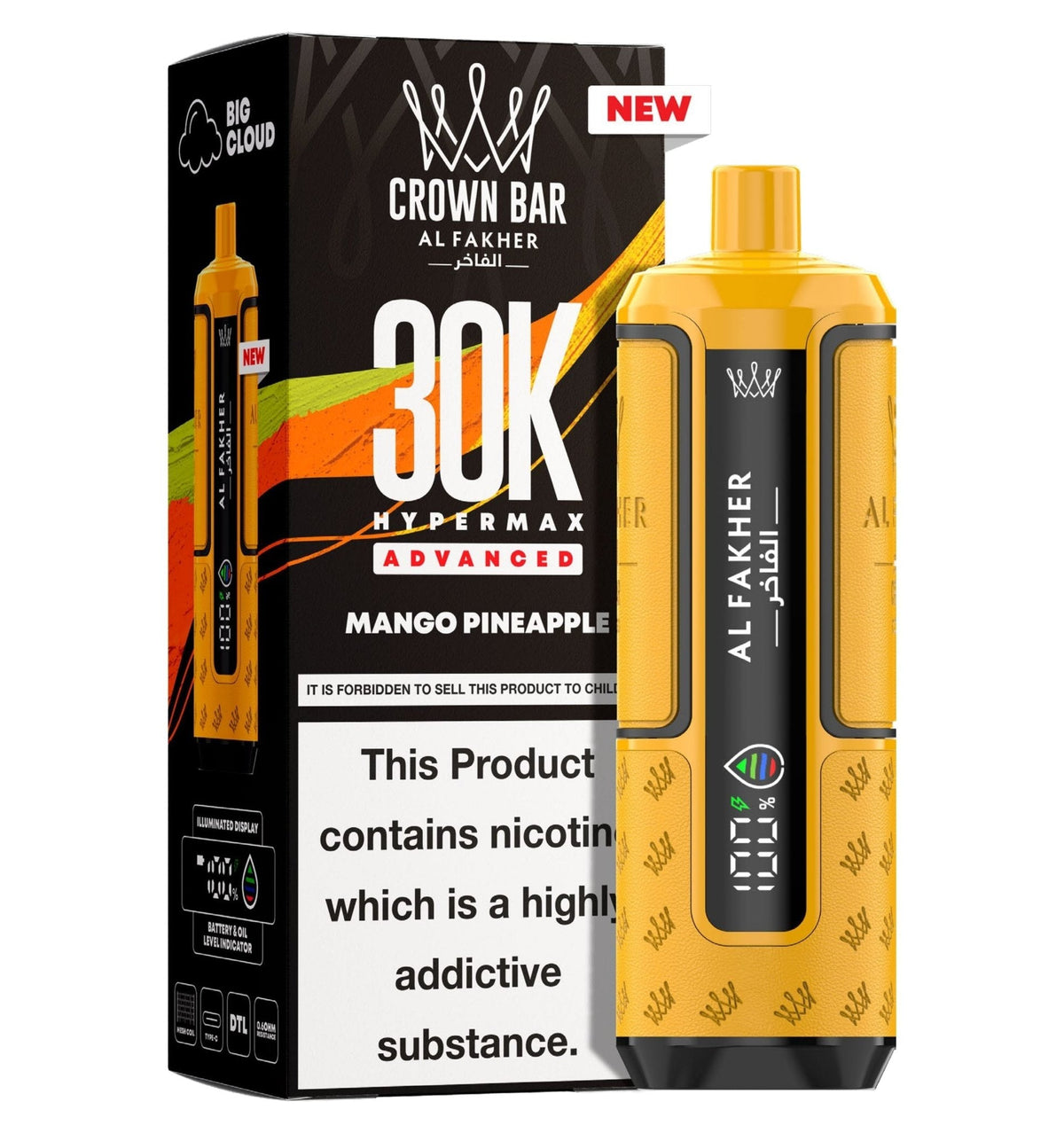 bulk wholesale Al Fakher 30k Hypermax Vape Kit Pack of 5 - Mango Pineapple