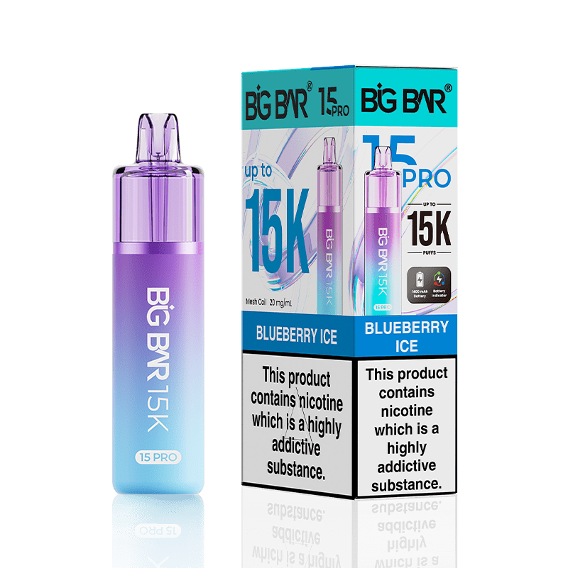 bulk wholesale Big Bar 15000 Pro Vape Kit Box of 5 - Blueberry Ice