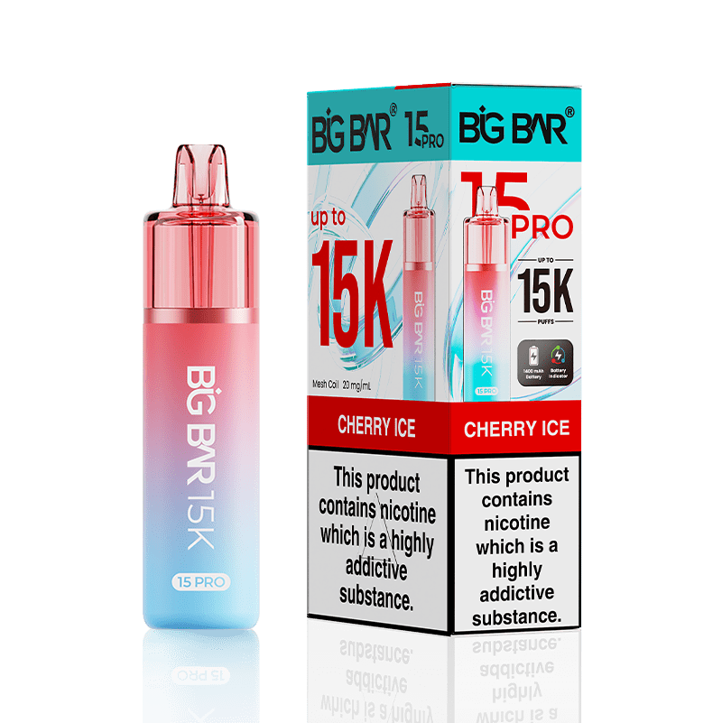bulk wholesale Big Bar 15000 Pro Vape Kit Box of 5 - Cherry Ice