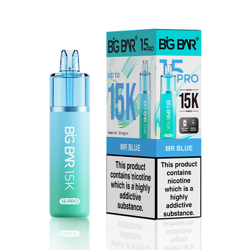 bulk wholesale Big Bar 15000 Pro Vape Kit Box of 5 - Mr Blue