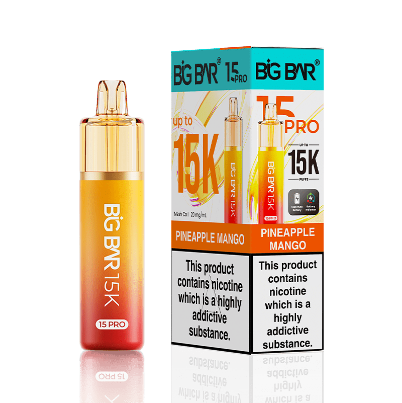 bulk wholesale Big Bar 15000 Pro Vape Kit Box of 5 - Pineapple Mango