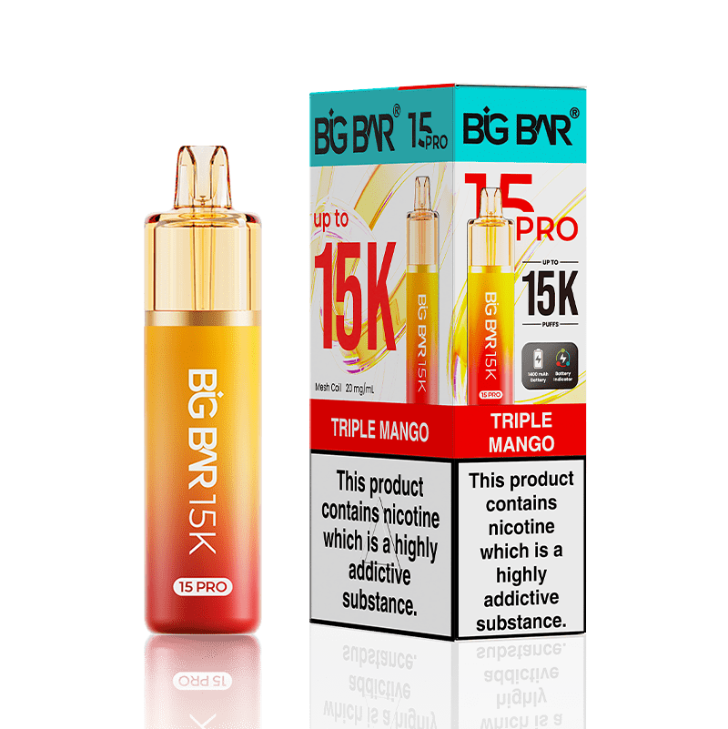 bulk wholesale Big Bar 15000 Pro Vape Kit Box of 5 - Triple Mango