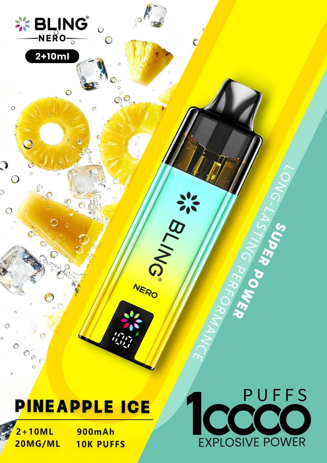 bulk wholesale Crystal Bling Nero 10k Vape Kit Box of 5 -