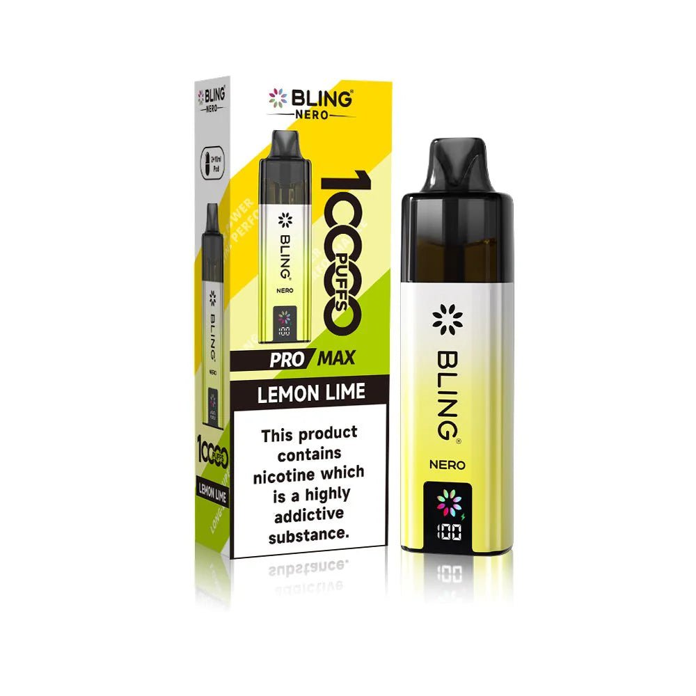 bulk wholesale Crystal Bling Nero 10k Vape Kit Box of 5 - Lemon Lime