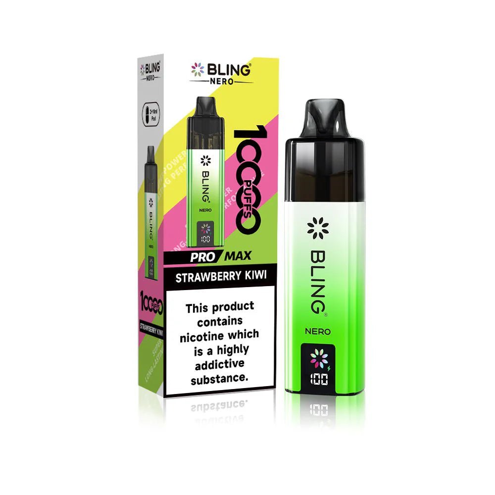 bulk wholesale Crystal Bling Nero 10k Vape Kit Box of 5 - Strawberry Kiwi