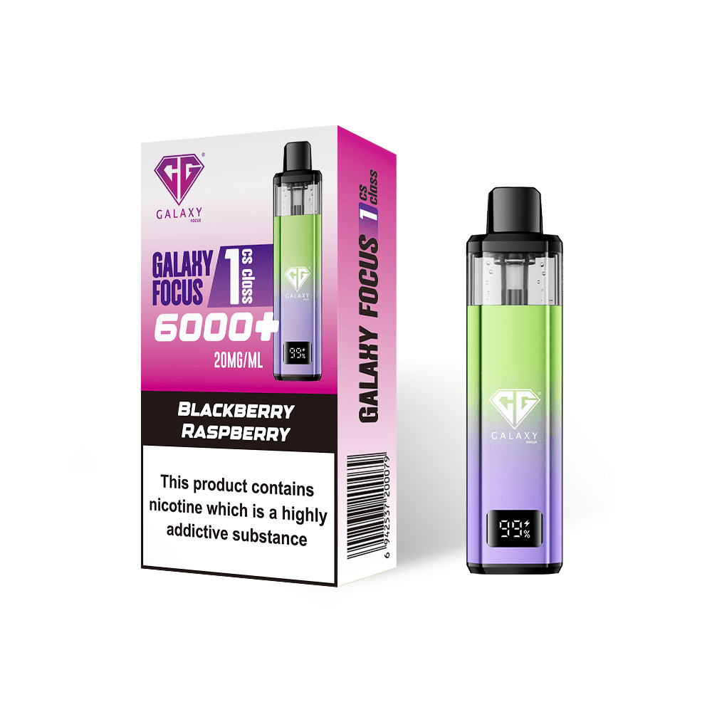 bulk wholesale Crystal Galaxy Focus 6000 Prefilled Pod Vape - Blackberry Raspberry