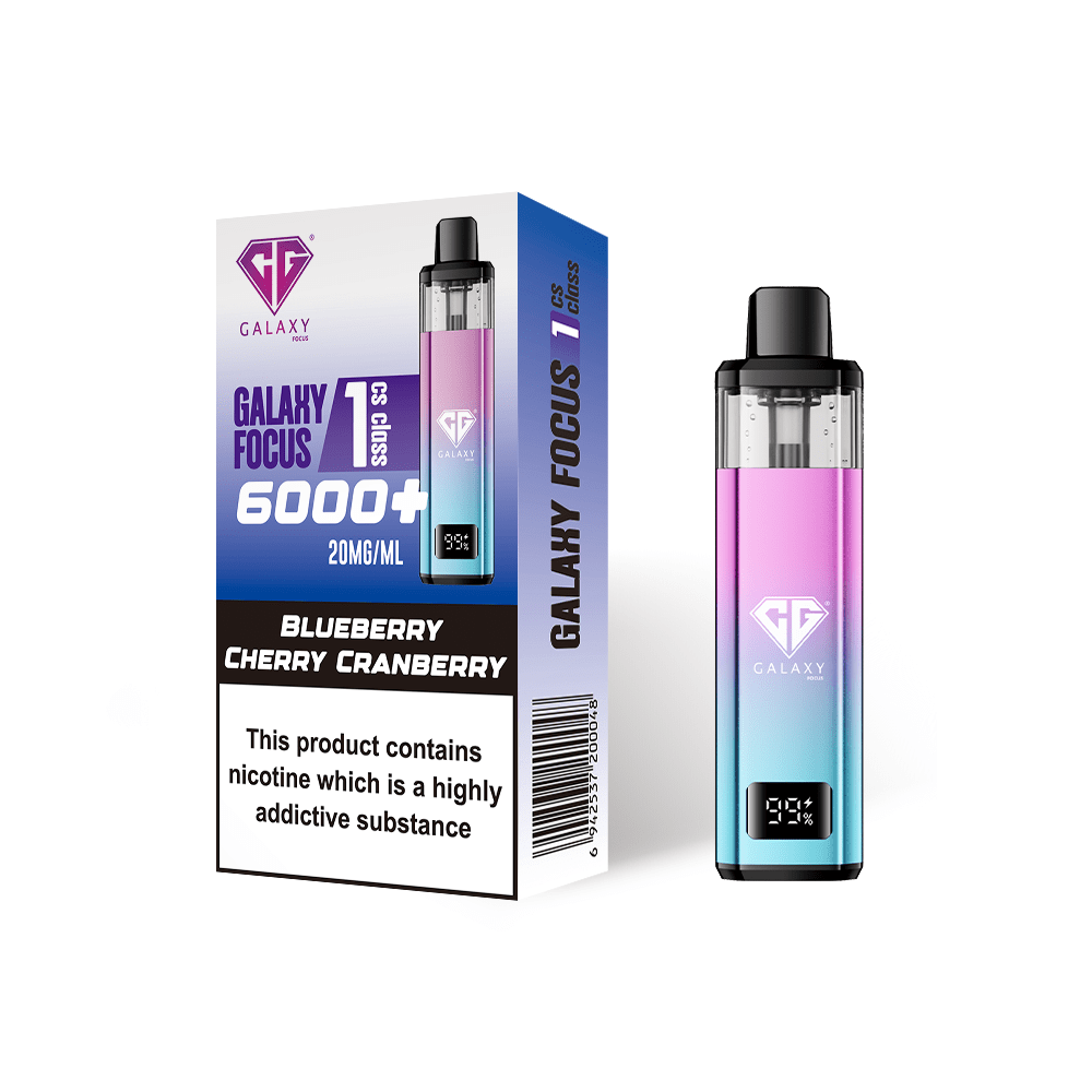 bulk wholesale Crystal Galaxy Focus 6000 Prefilled Pod Vape - Blueberry Cherry Cranberry