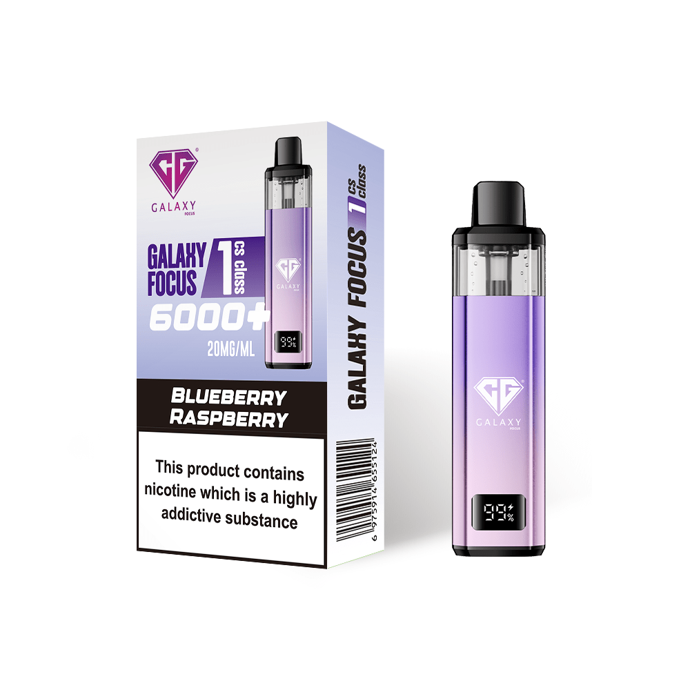 bulk wholesale Crystal Galaxy Focus 6000 Prefilled Pod Vape - Blueberry Raspberry
