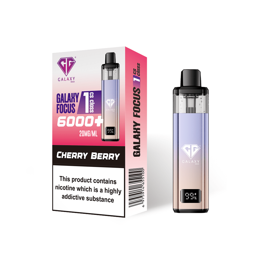 bulk wholesale Crystal Galaxy Focus 6000 Prefilled Pod Vape - Cherry Berry