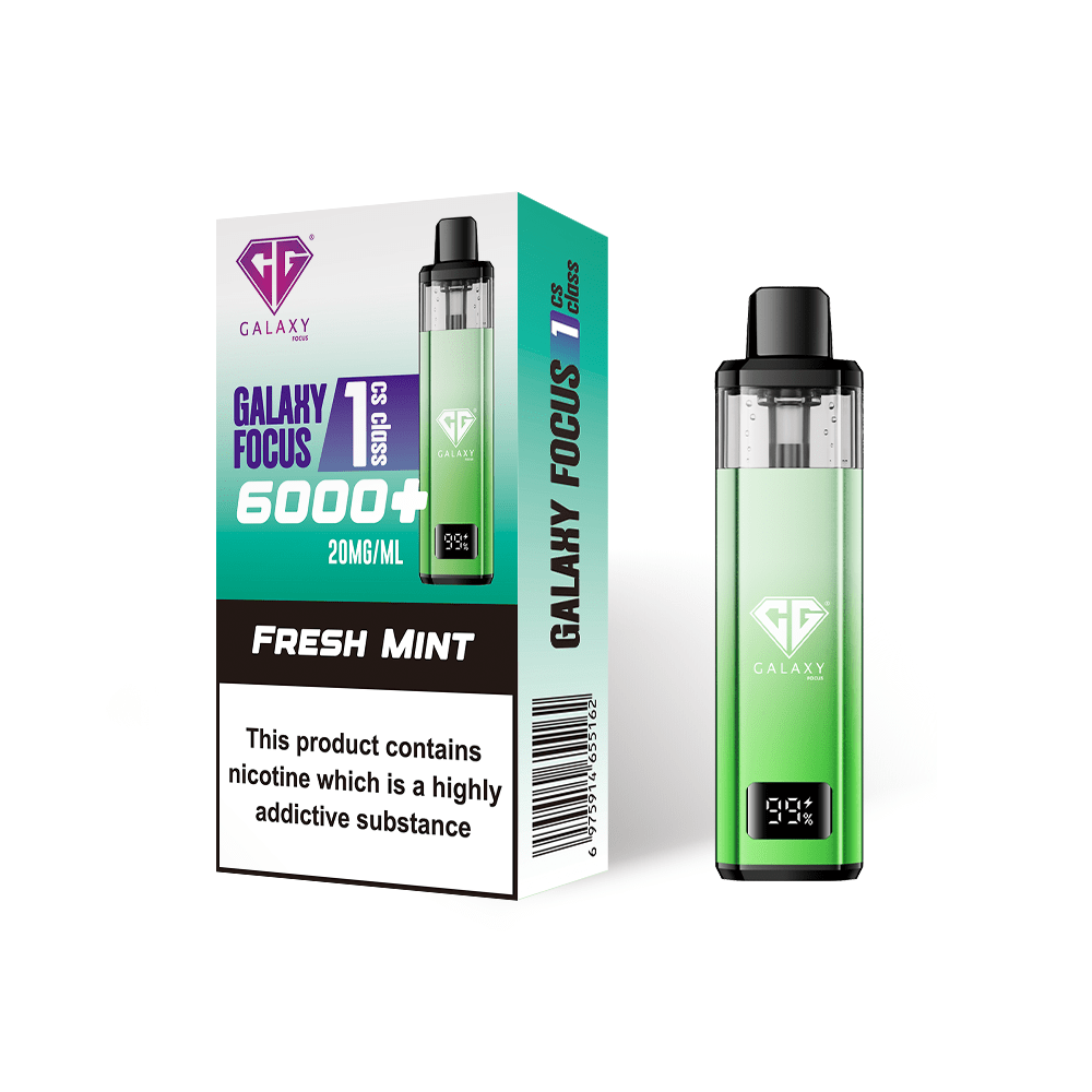bulk wholesale Crystal Galaxy Focus 6000 Prefilled Pod Vape - Fresh Mint