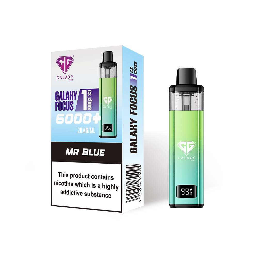 bulk wholesale Crystal Galaxy Focus 6000 Prefilled Pod Vape - Mr Blue