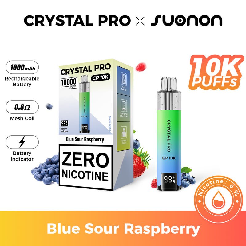 bulk wholesale Crystal Pro CP10K Prefilled Pod Vape 0MG Box of 5 - Blue Sour Raspberry