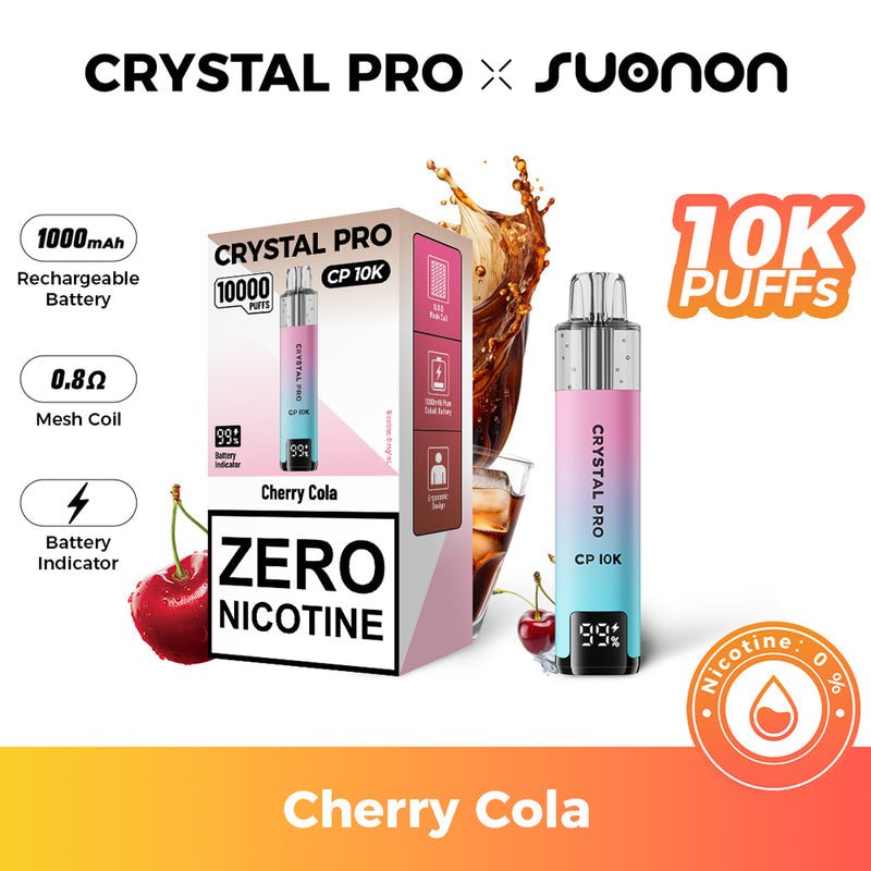 bulk wholesale Crystal Pro CP10K Prefilled Pod Vape 0MG Box of 5 - Cherry Cola