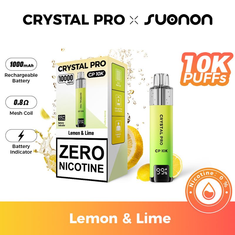 bulk wholesale Crystal Pro CP10K Prefilled Pod Vape 0MG Box of 5 - Lemon & Lime