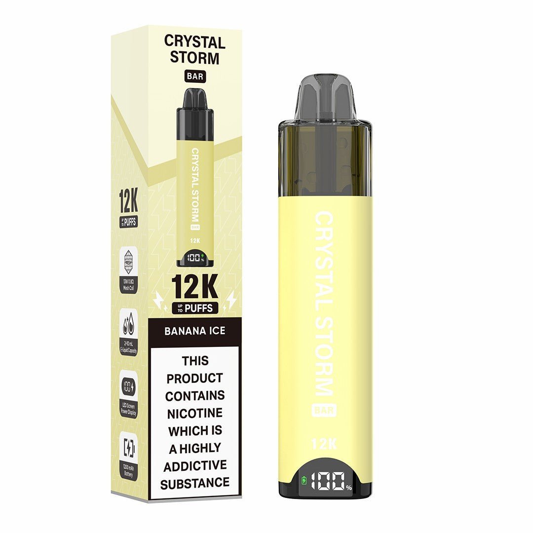 bulk wholesale Crystal Storm Bar 12k Vape Kit Box of 5 - Banana Ice