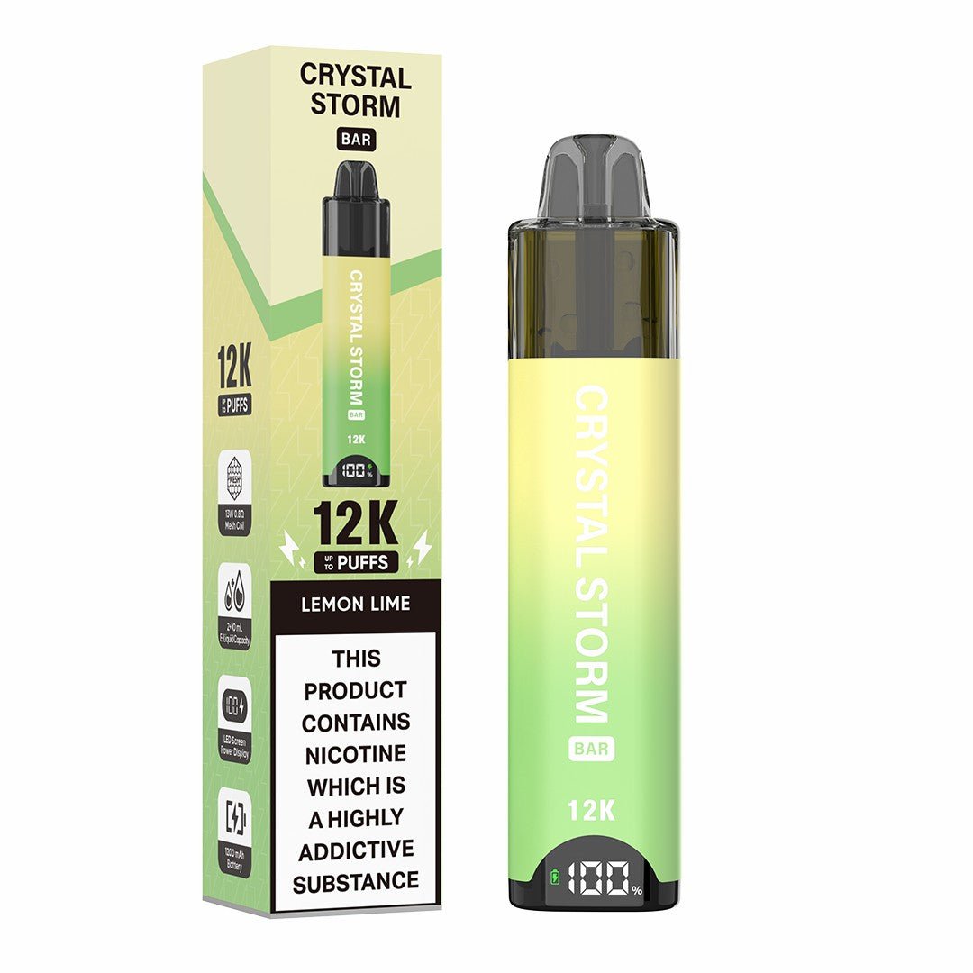 bulk wholesale Crystal Storm Bar 12k Vape Kit Box of 5 - Lemon & Lime