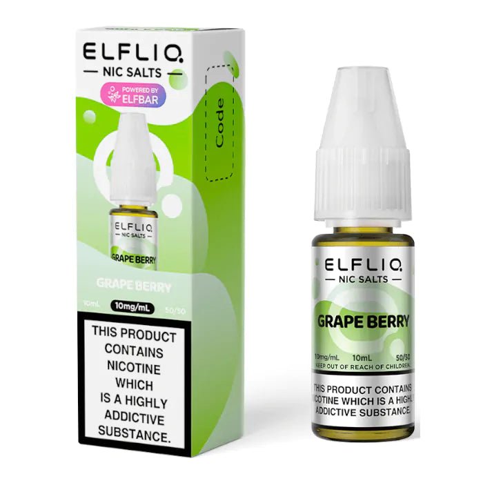 bulk wholesale ELF BAR - ELFLIQ - Grape Berry - 10ML NIC SALT - 10mg