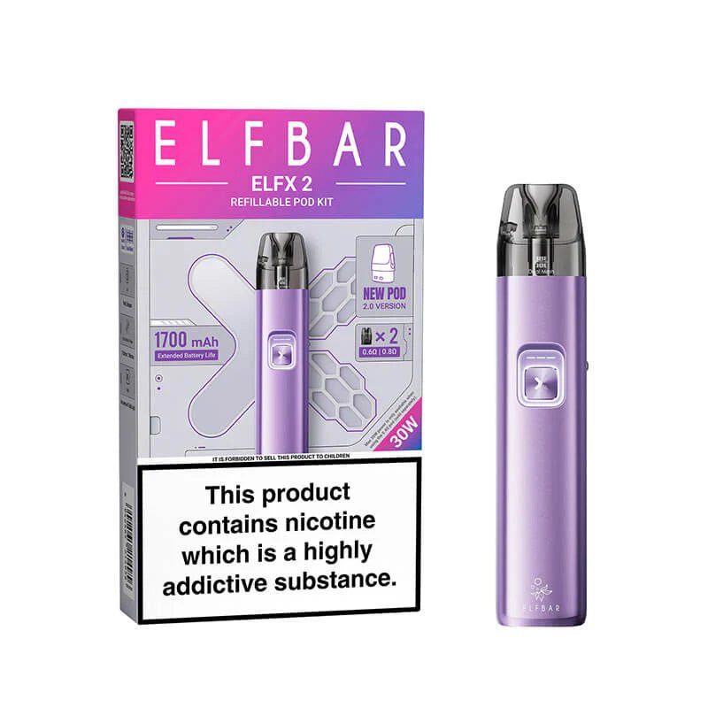 bulk wholesale Elf Bar ELFX 2 Vape Pod Kit - Velvet Purple