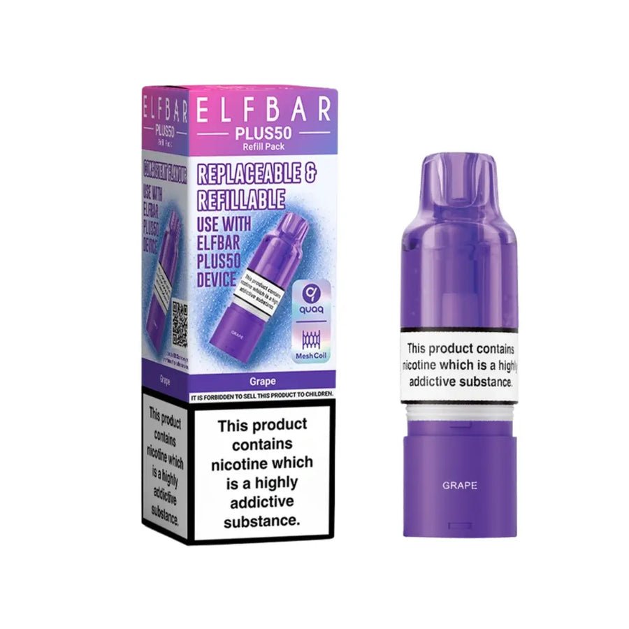 bulk wholesale Elf Bar Plus 50 Refill Pods - Grape