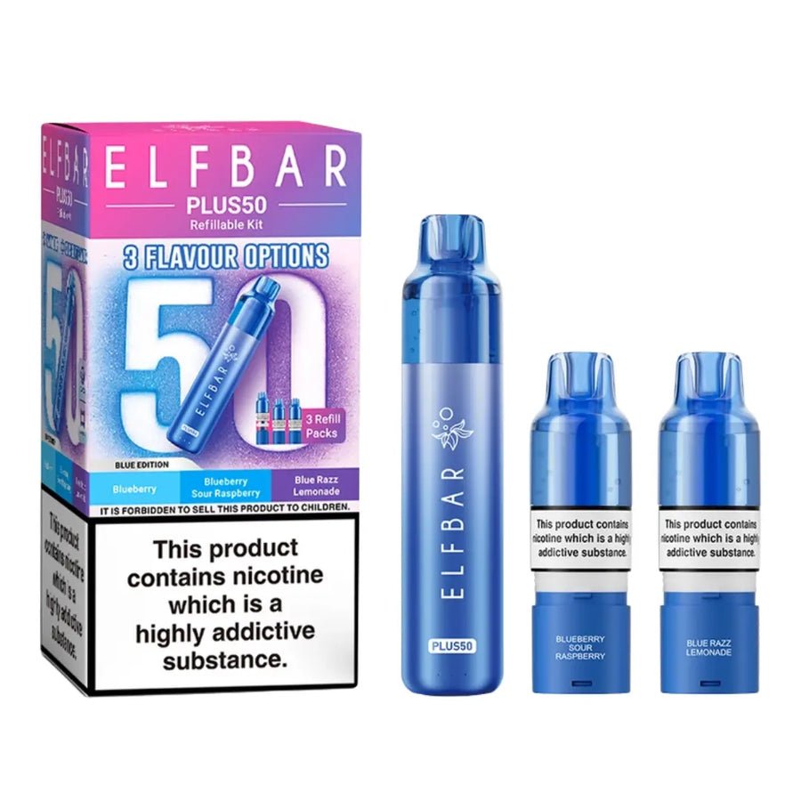 bulk wholesale Elf Bar Plus 50 Vape Kit - Blue Edition
