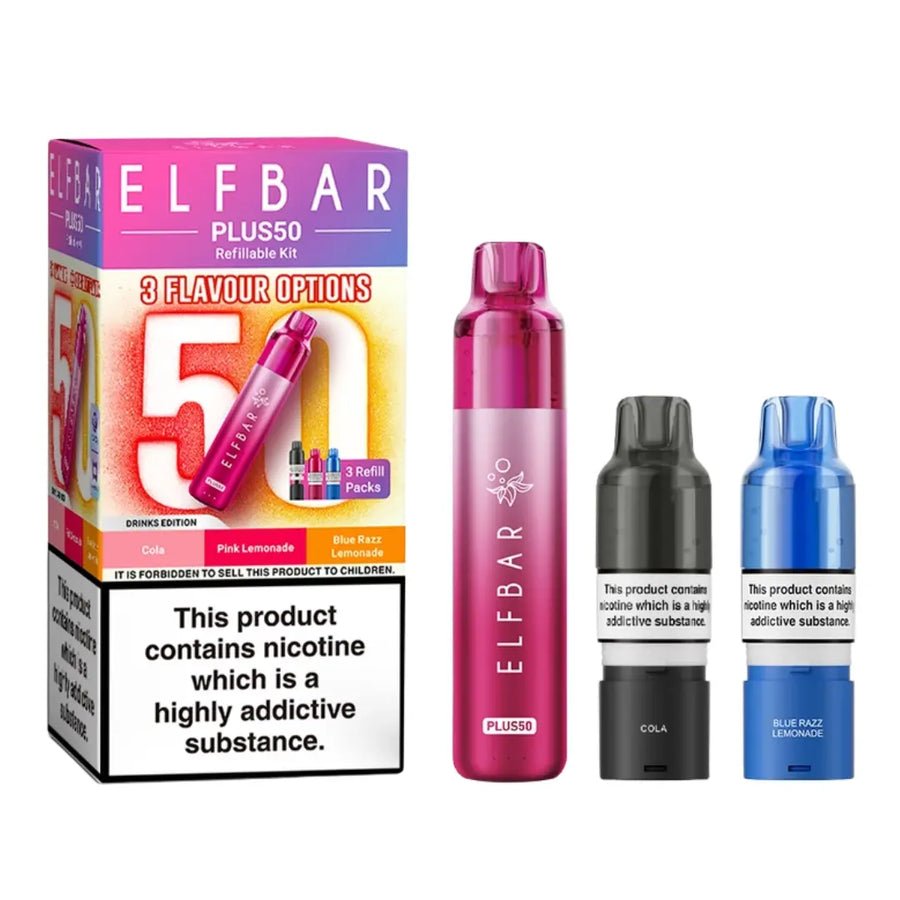 bulk wholesale Elf Bar Plus 50 Vape Kit - Drinks Edition