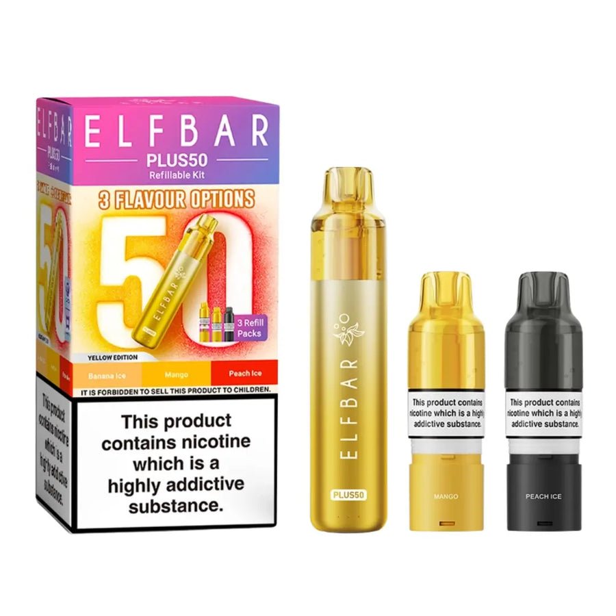 bulk wholesale Elf Bar Plus 50 Vape Kit - Yellow Edition