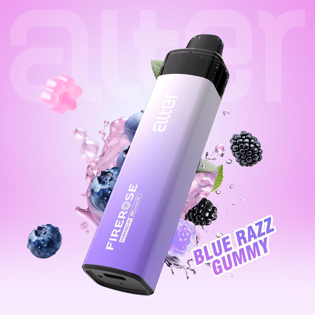 bulk wholesale Elux Firerose Alter 7000 Box of 5 - Blue Razz Gummy