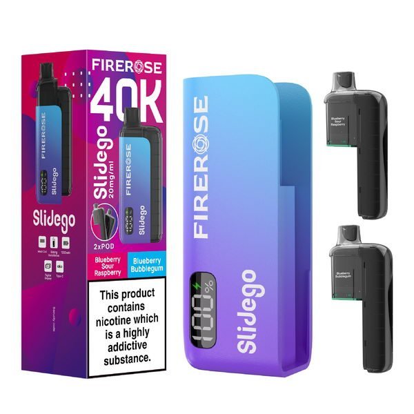 bulk wholesale Elux FireRose Slidego 40K Prefilled Pod Kit - Blueberry Sour Raspberry / Blueberry Bubble Gum