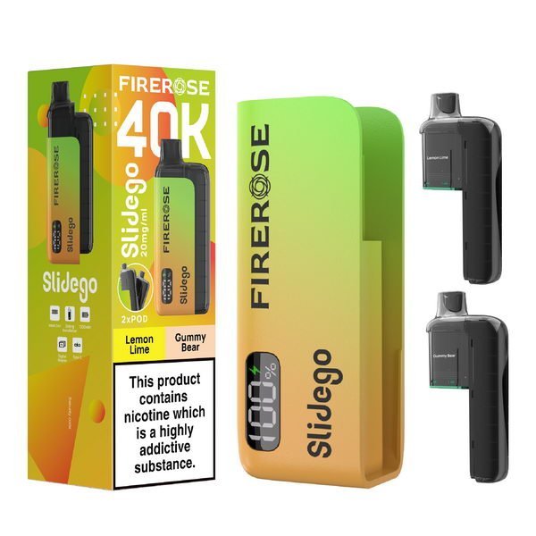 bulk wholesale Elux FireRose Slidego 40K Prefilled Pod Kit - Lemon Lime / Gummy Bear