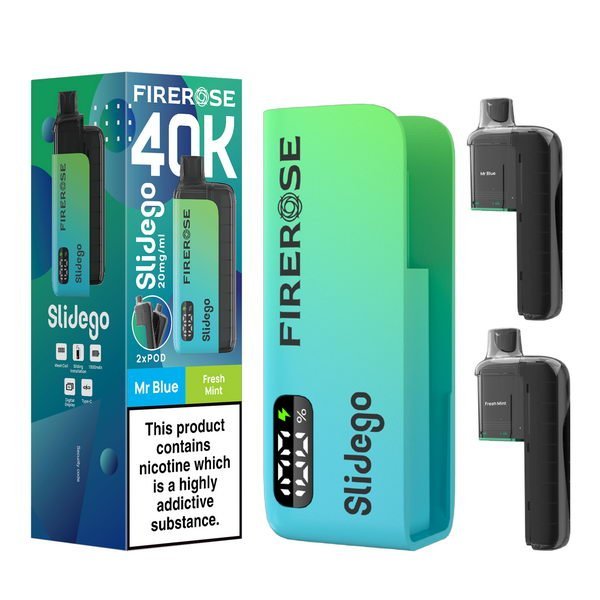 bulk wholesale Elux FireRose Slidego 40K Prefilled Pod Kit - Mr Blue / Fresh Mint
