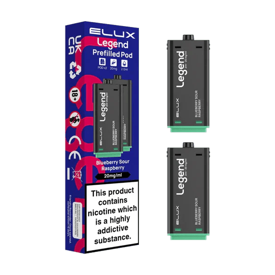 bulk wholesale Elux Legend 1500 Replacement Pods Pack of 2 - Blueberry Raspberry