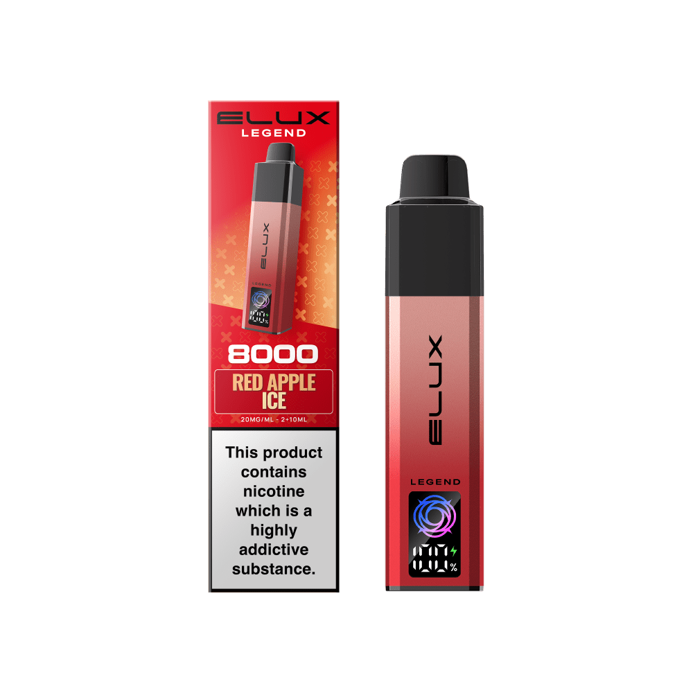 bulk wholesale Elux Legend 8000 Pod Vape Kit Box of 5 - Red Apple Ice