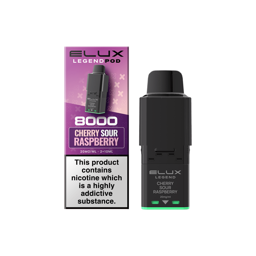 bulk wholesale Elux Legend 8000 Refill Pods Box of 5 - Cherry Sour Raspberry